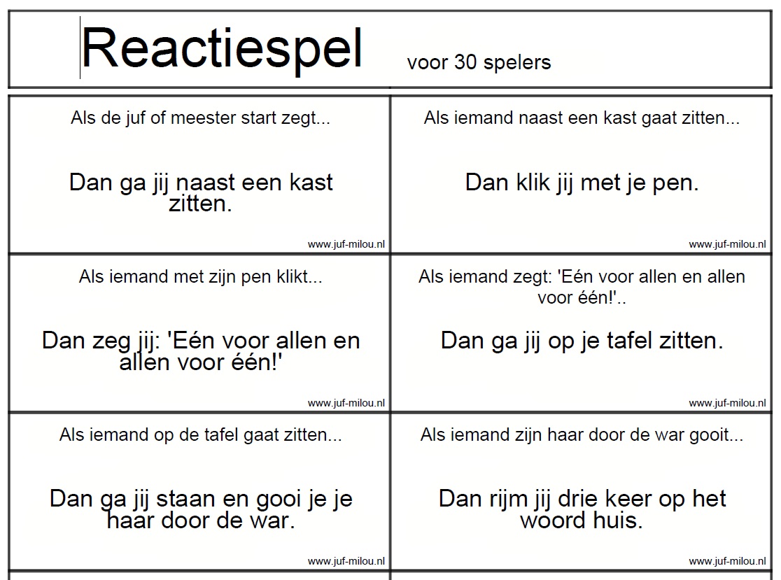 Maak zelf een reactiespel