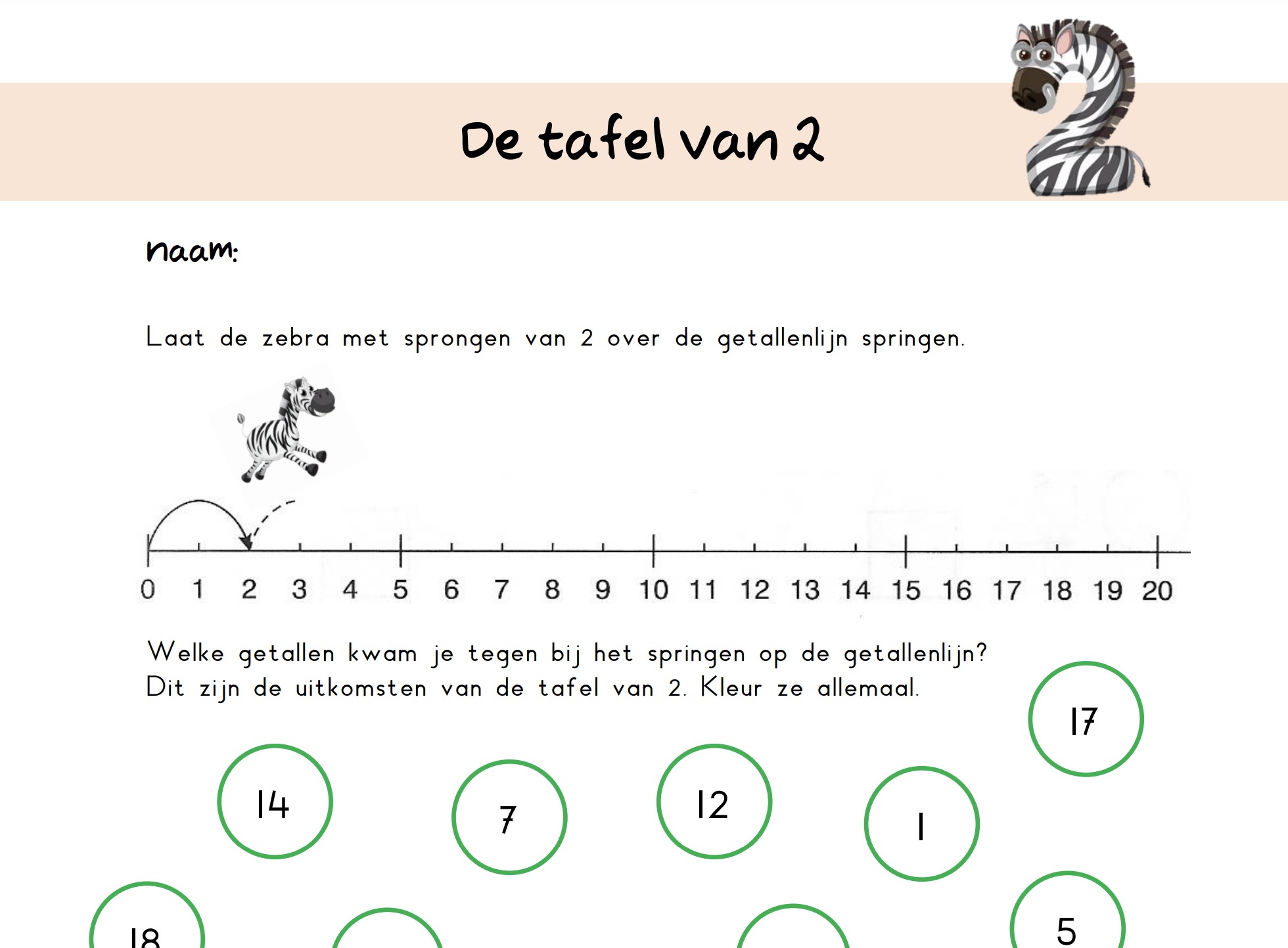 Werkboekje Tafels oefenen