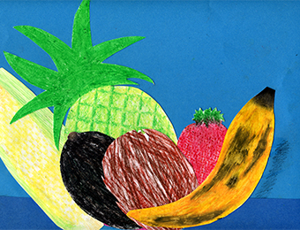 Huid van fruit
