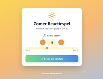Reactiespel zomer