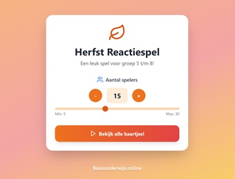 Reactiespel herfst