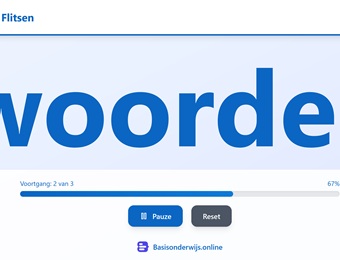 Woorden flitsen